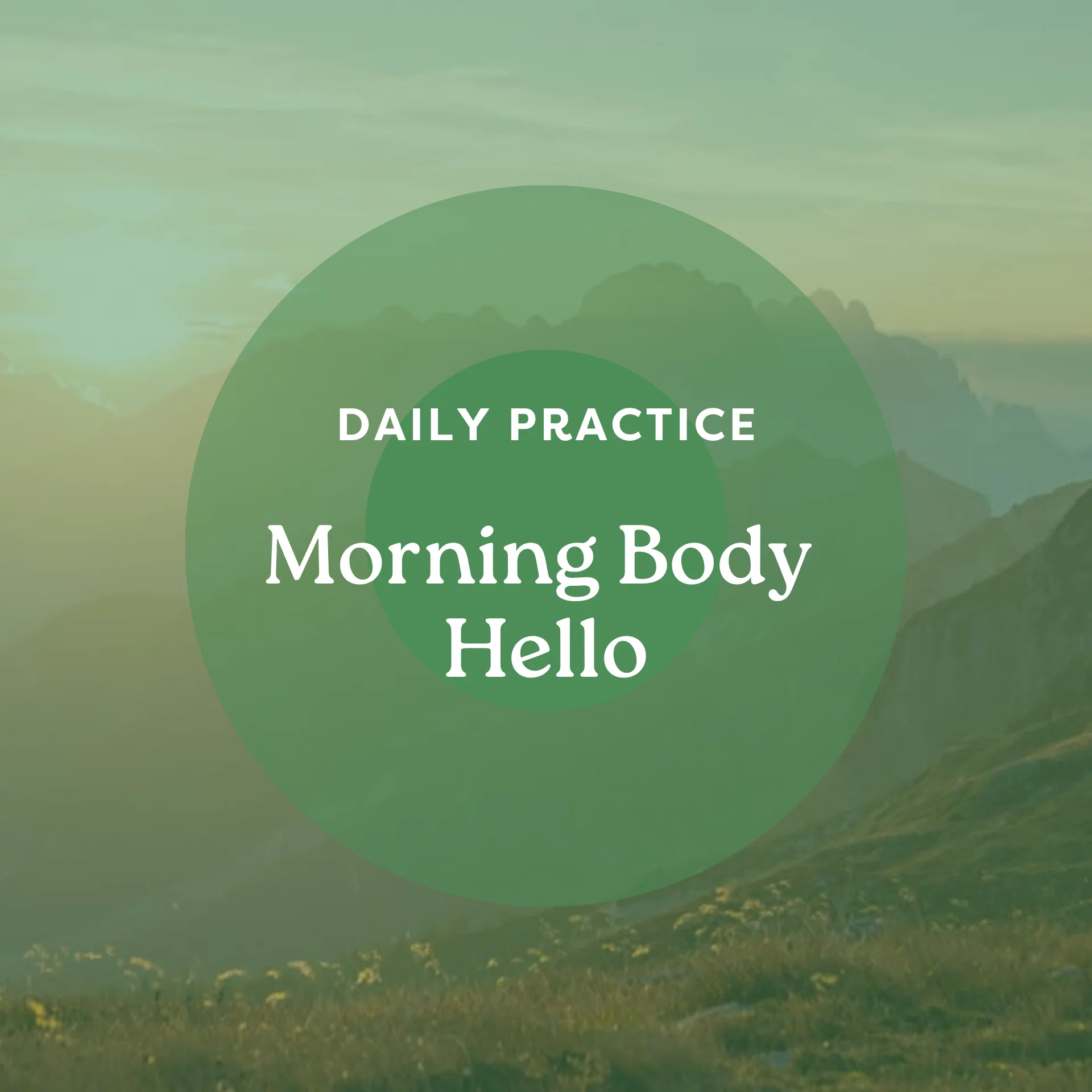 Morning Body Hello: Your Daily Practice